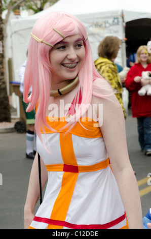 Japanische Cosplay beim Matsuri Festival in der Innenstadt von Phoenix, Arizona, USA Stockfoto