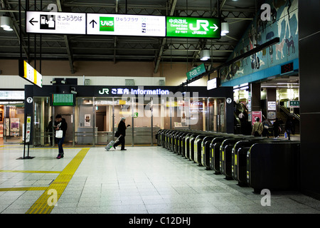 Ticket-Tor im Bahnhof Ueno, Tokyo-Japan Stockfoto