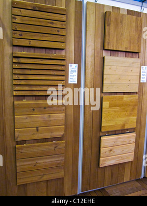 Paris, Frankreich, nachhaltige Entwicklung / ökologischer Gebäude Trade Show, Ecobat, ökologische Holzprodukte Holzböden Stockfoto