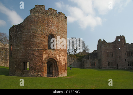 Die Runde Kapelle im Schloss Ludlow, Shropshire, England, UK Stockfoto