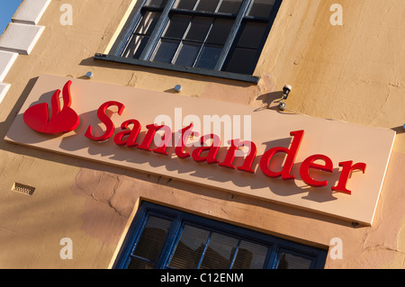 Ein Zeichen der Santander im Vereinigten Königreich Stockfoto