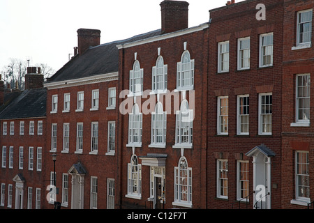 Elegante Architektur in Broad Street, Ludlow, Shropshire, England, UK Stockfoto