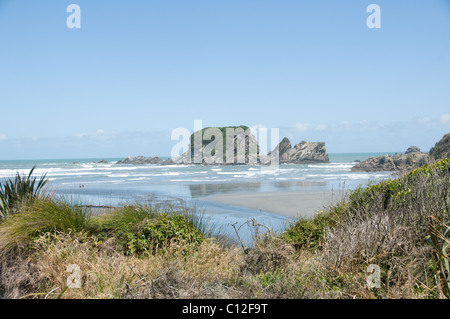 Tauranga Bay am Cape Foulwind, Neuseeland Stockfoto