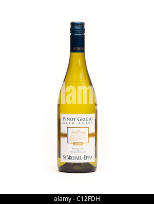 Flasche Pinot Grigio italienischer Weißwein aus Südtirol Stockfoto