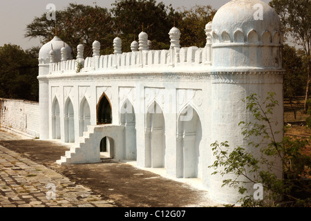 Außenwand, Königsgräber Qutb Shahi, Hyderabad, Stockfoto