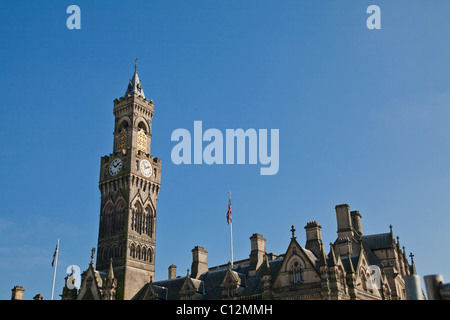 Bradford Rathaus Uhrturm, West Yorkshire, England Stockfoto