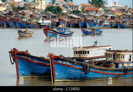 Angelboote/Fischerboote in Nha Trang, Vietnam Stockfoto