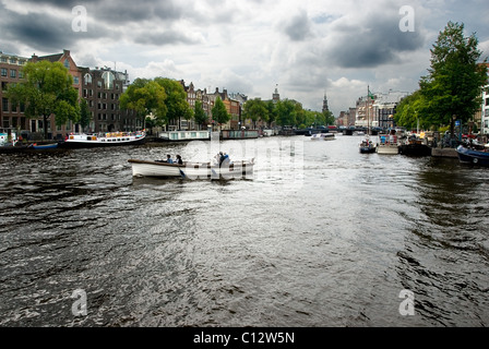 Hausboote in Amsterdam, Holland Stockfoto