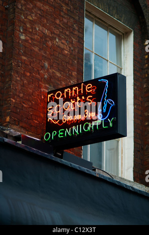 RONNIE SCOTTS Zeichen, Soho, London. Stockfoto