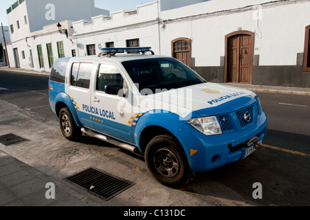 Policia, Polizeiauto Stockfoto