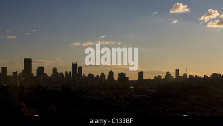 Blick auf Johannesburg Skyline, Provinz Gauteng, Südafrika Stockfoto