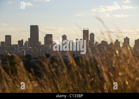 Blick auf Johannesburg Skyline, Provinz Gauteng, Südafrika Stockfoto