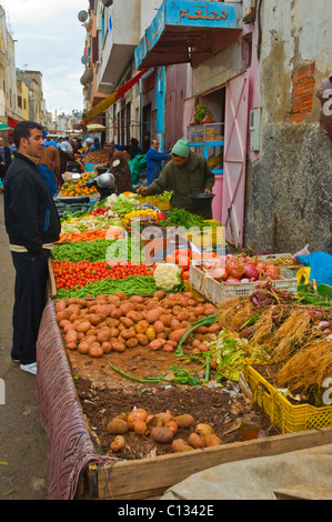 Straßenmarkt in Medina, die alten Viertel Casablanca zentralen Marokko in Nordafrika Stockfoto