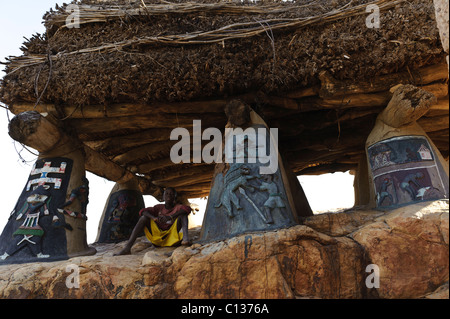 Tōgu-Na in Amani Dorf. Zahlt Dogon, Mali Stockfoto