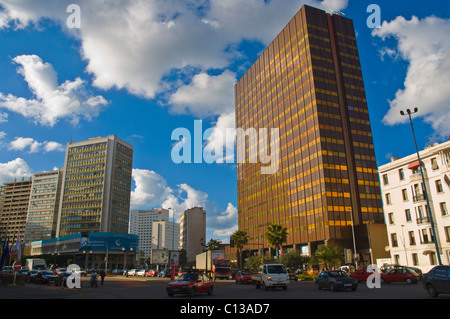 Avenue de l'armee Royale Straße (Ave de weit) Neustadt Casablanca zentralen Marokko in Nordafrika Stockfoto