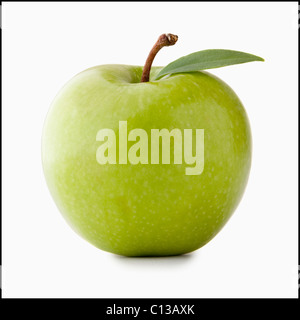 Studioaufnahme von grünem Apfel Stockfoto