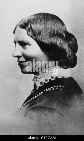 Clara Barton (1821-1912), US-amerikanischer humanitäre und Gründer des amerikanischen Roten Kreuzes, um 1880. Stockfoto