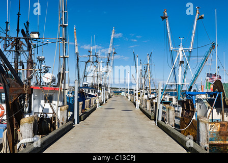 Angelboote/Fischerboote angedockt MacMillan Wharf, Provincetown, MA, USA Stockfoto