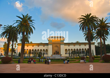 Art-Deco-Architektur Tribunal de Premiere Instanz Gerichte aka Palais de Justice Gesetz am Place Mohammed V Neustadt Casablanca Stockfoto