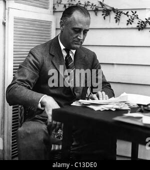 FDR Präsidentschaft. US-Präsident Franklin Delano Roosevelt, circa Mitte der 1930er Jahre. Stockfoto