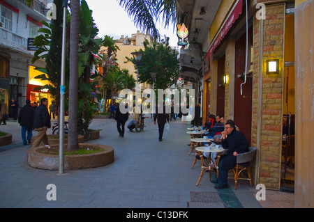 Rue Prince Moulay Abdallah wichtigsten Fußgängerzone Straße Neustadt Casablanca zentralen Marokko in Nordafrika Stockfoto