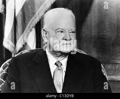 Der ehemalige Präsident Herbert Hoover (1874-1964), US-Präsident 1929-1933, 6. November 1955. Stockfoto