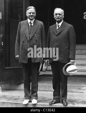 Zukunft-Präsident Herbert Hoover, Zukunft Vizepräsident Charles Curtis, 18. Juni 1928. Stockfoto