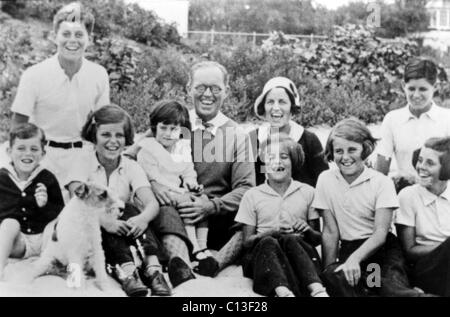 Robert F.Kennedy Kennedy, Eunice Kennedy, Jean Ann Kennedy, Joseph, Rose Kennedy, Patricia Kennedy, Kathleen Kennedy, Rosemary Kennedy, Joseph P.Kennedy Jr, 1931 Stockfoto