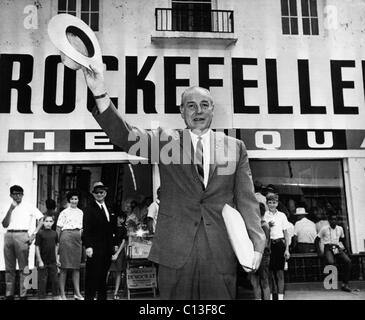 Rockefeller-Familie. Zukunft-Gouverneur von Arkansas Winthrop Rockefeller, läuft zum Gouverneur, Little Rock, Arkansas, 1966. Stockfoto