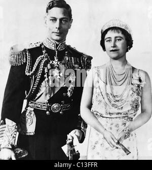 Britisches Königshaus. König George VI von England und britische Königin Elizabeth (zukünftige Königin-Mutter), ca. 1930er Jahre. Stockfoto