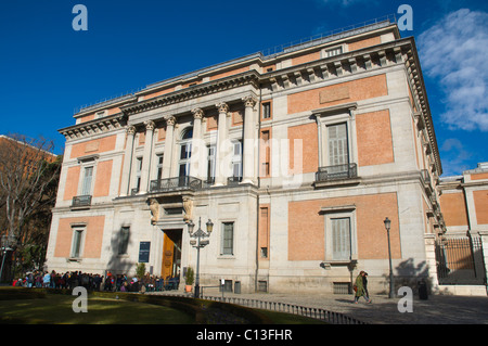 Museo del Prado Kunstmuseum außen am Tor Puerta de Murillo enden Mitteleuropa Madrid Spanien Stockfoto