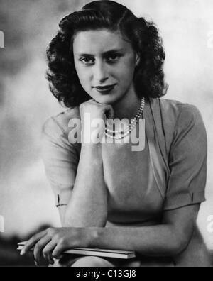 Britische königliche Familie. Zukunft Countess of Snowdon Prinzessin Margaret, circa Ende der 1940er Jahre. Stockfoto