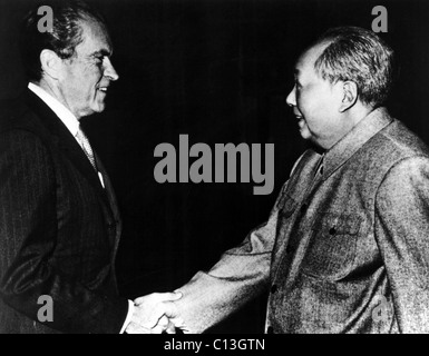 Richard Nixon, Mao Zedong in China, 1972 Stockfoto