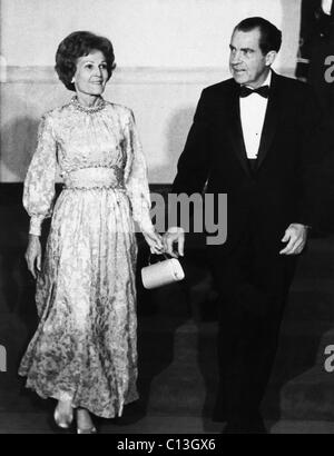 1969 US-Präsidentschaft. First Lady Patricia Nixon, Präsident Richard Nixon auf Party für uns Gouverneure, Washington, D.C. Dezember 1969. Stockfoto