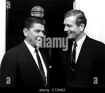 California Goveronor Ronald Reagan, New Yorks Bürgermeister John Lindsay in Los Angeles, 1967 Stockfoto