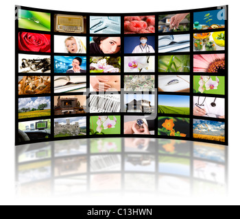 LCD-TV-Panels. TV-Produktion-Technologie-Konzept. Stockfoto