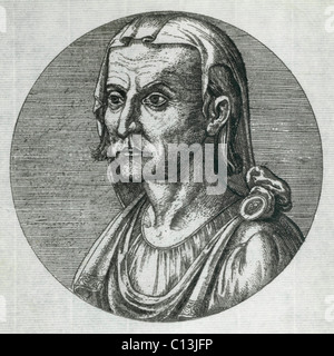 Hippokrates (460-375 v. Chr.), griechischer Arzt. Gravur, ca. 1800. Stockfoto