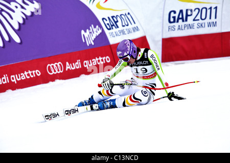 Maria Riesch (GER) bei der FIS Alpinen Ski-Weltmeisterschaften 2011 in Garmisch-Partenkirchen Stockfoto