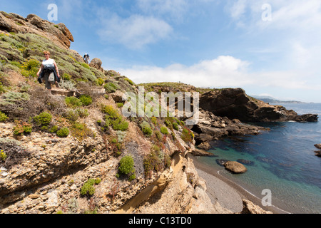 Point Lobos State Reserve in der Nähe von Carmel, Kalifornien; Sea Lion Point Trail Stockfoto