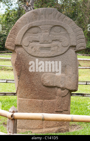 Auf San Agustin archäologische Stätte, Kolumbien, Südamerika, UNESCO-Weltkulturerbe in Huila Abteilung getroffen Stockfoto