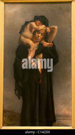 Eine ägyptische Bäuerin und ihr Kind, 1869-70, von Léon Bonnat, Stockfoto