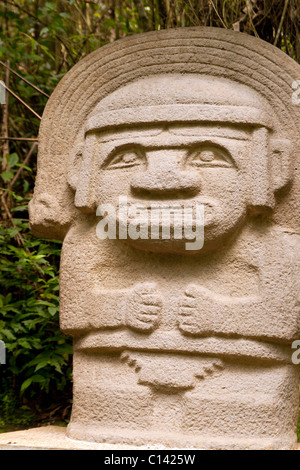 Aufgenommen in San Agustin archäologische Stätte, Kolumbien, Südamerika, UNESCO-Weltkulturerbe in Huila Abteilung El Bosque Stockfoto