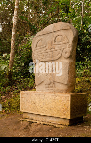 Aufgenommen in San Agustin archäologische Stätte, Kolumbien, Südamerika, UNESCO-Weltkulturerbe in Huila Abteilung El Bosque Stockfoto