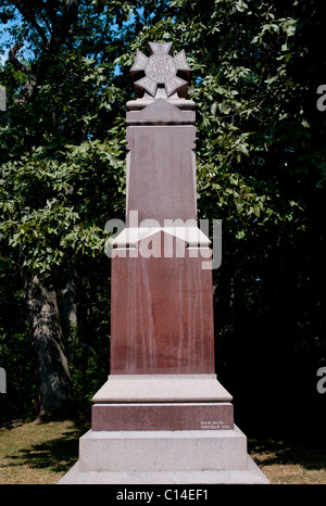 EISEN-BRIGADE MEMORIAL MCPHERSON RIDGE GETTYSBURG SCHLACHTFELD PENNSYLVANIA VEREINIGTE STAATEN VON AMERIKA Stockfoto