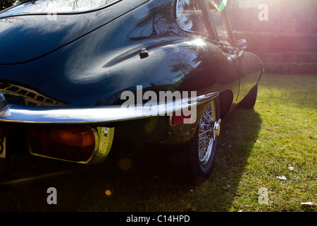 Rückansicht des britischen 1970 E-Type Jaguar Stockfoto