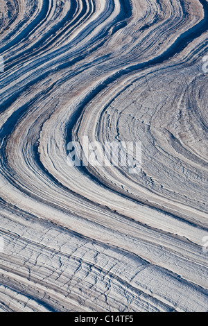 Abstrakte Gletscherlandschaft, Baffin Island, Kanada. Stockfoto