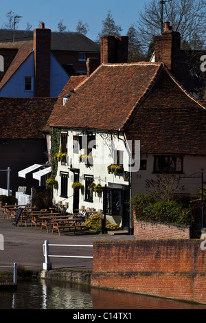 Pub im Dorf Zentrum, Finchingfield, Essex Stockfoto