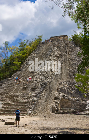 Die Pyramide Nohoch Stockfoto