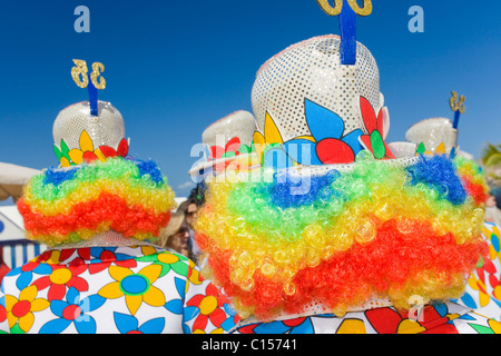 Die Carnaval Al Sol oder Sonnenschein Karneval; einer Prozession entlang der Strandpromenade im Fasching 2011 Las Palmas auf Gran Canaria. Stockfoto