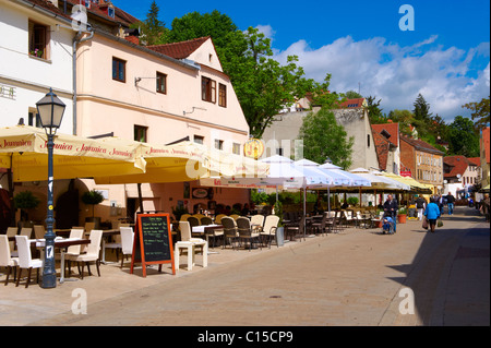 Cafe & Restaurants in Ivana Tkalčića, Zagreb, Hrvatska, Kroatien Stockfoto